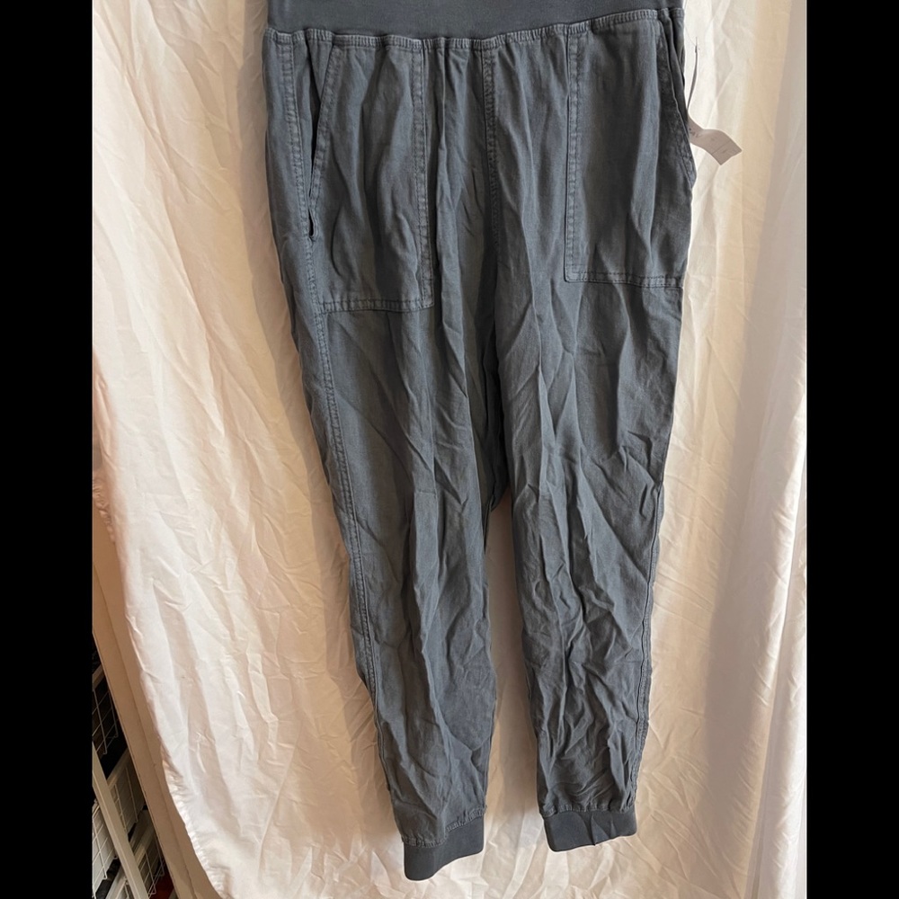 grey-blue joggers